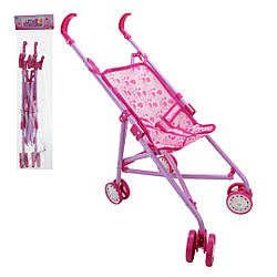 9302 W Коляска-тростина, метал, складана, 8 коліс, поворот.колеса, поворот.колеса, у пакеті 71*17,5 с