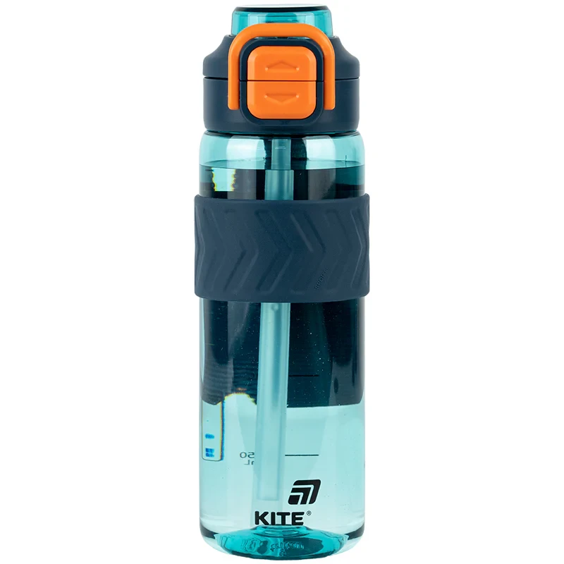 Пляшечка для води Kite K25-1234-3, 800 мл, блакитно-помаранчева, фото 1
