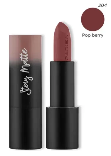 Матова помада для губ Parisa Cosmetics Stay Matte L-08 №204 Pop berry, фото 1