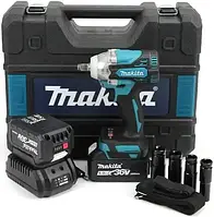 Акумуляторний гайковерт Makita DTW301 48V 6.0Ah | 2 АКБ + 4 голівки | Безщітковий