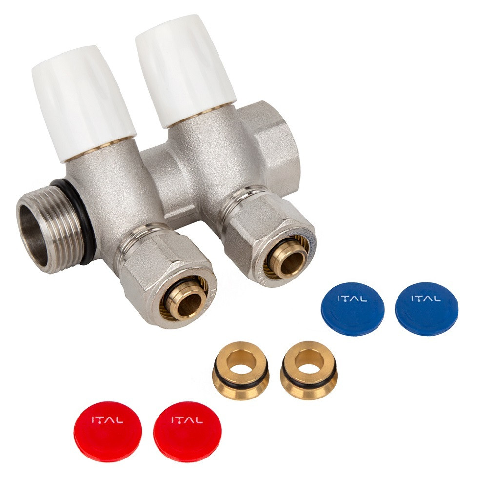 Колектор для водопроводу ITAL 2 контури 3/4"/16 мм IT02-105A1, фото 1