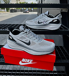 Чоловічі літні кросівки Nike Air Zoom React Найк сірі дихаючі сітка піна легкі
