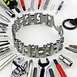Браслет чоловічий RESTEQ металевий мультитул Tread Metric-Stainless сріблястий, фото 7