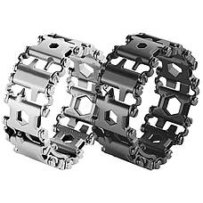 Браслет чоловічий RESTEQ металевий мультитул Tread Metric-Stainless сріблястий, фото 4