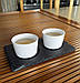 Сланцева підставка 22*12,5 см для чайної церемонії с поглибленнями, фото 2