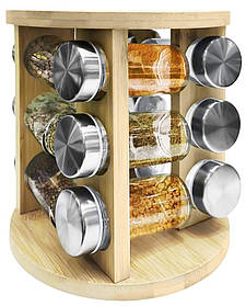 Набір для спецій 12 ємностей на підставці Bohmann BH 7864-12 FL - MegaLavka