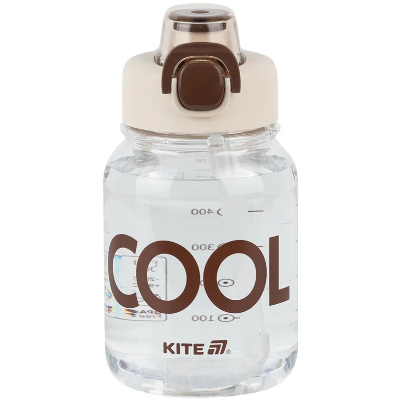 Пляшечка для води Kite K25-1217-1, 700 мл, біло-коричнева, фото 1