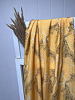 Котон під льон Жовтий насичений Квітка-папороть