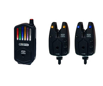 Набір електронних сигналізаторів покльовки Carp Pro Delight 2+1 з ресивером, Snag Ears, нічним режимом, в кейсі