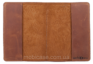 Обкладинка для паспорта VIP (антик рудий) тиснення "IRIS", фото 3