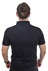 Футболка-поло чоловіча Le Gutti 25-1546-17 темно-синя, фото 4