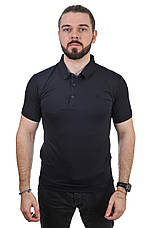 Футболка-поло чоловіча Le Gutti 25-1546-17 темно-синя, фото 2