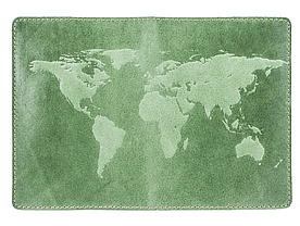 Обкладинка для паспорта VIP (фісташковий) тиснення "WORLD MAP", фото 4