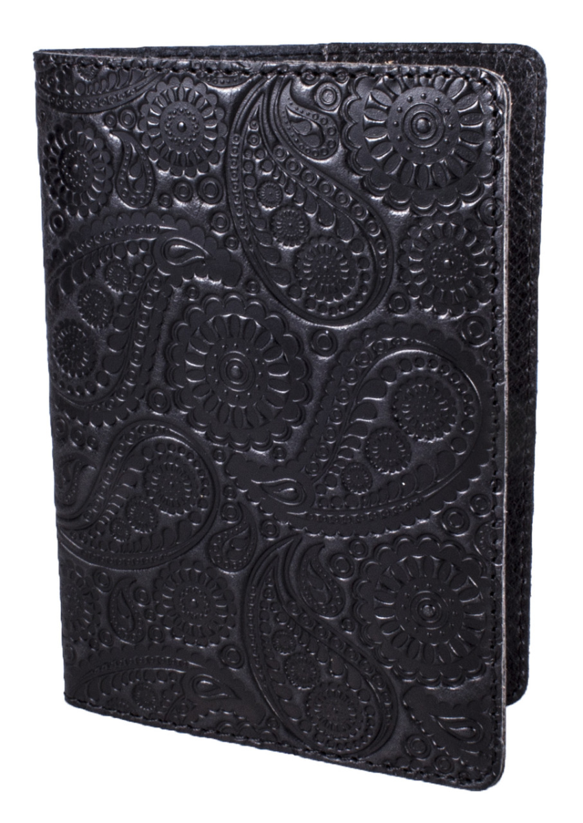 Обкладинка для паспорта VIP (хамелеон сірий) тиснення "Турецький орнамент"