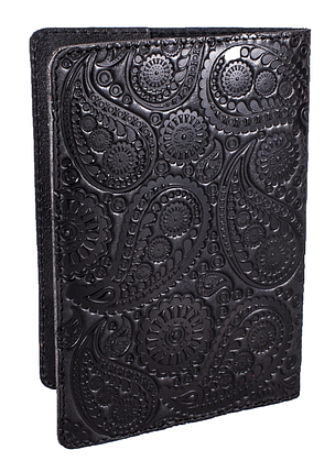 Обкладинка для паспорта VIP (хамелеон сірий) тиснення "Турецький орнамент", фото 2