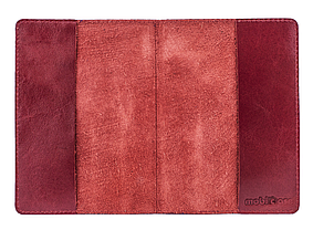 Обкладинка для паспорта VIP (хамелеон червоний) тиснення "WORLD MAP", фото 4