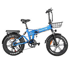 Електровелосипед Maraton Trigo 750 Вт 48 V 13 Ah коліс 20 × 4 Shimano 7 швидкостей Синій