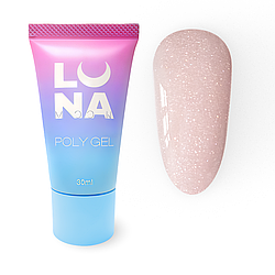 Полігель Luna Poly Gel No15, 30 мл (бежевий із шимером)