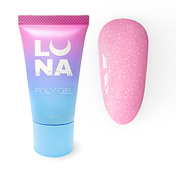 Полігель Luna Poly Gel No16, 30 мл (рожево-малиновий із шимером)