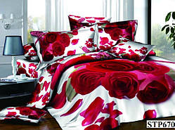 Постільна білизна Love You Сатин 3D Свято STP670 Полуторні