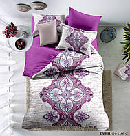 Постільна білизна Love You Сатин DIGITAL Віолетта QY1166 двостороння Євро