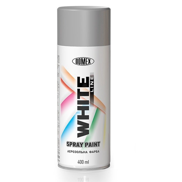 Аерозольний акриловий грунт (WL101) Domex White Line Грунт сірий 400мл, фото 1