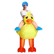 Надувний костюм Качки RESTEQ - універсальний карнавальний костюм для дорослих (зріст 160-200 см), кумедний маскарадний костюм із