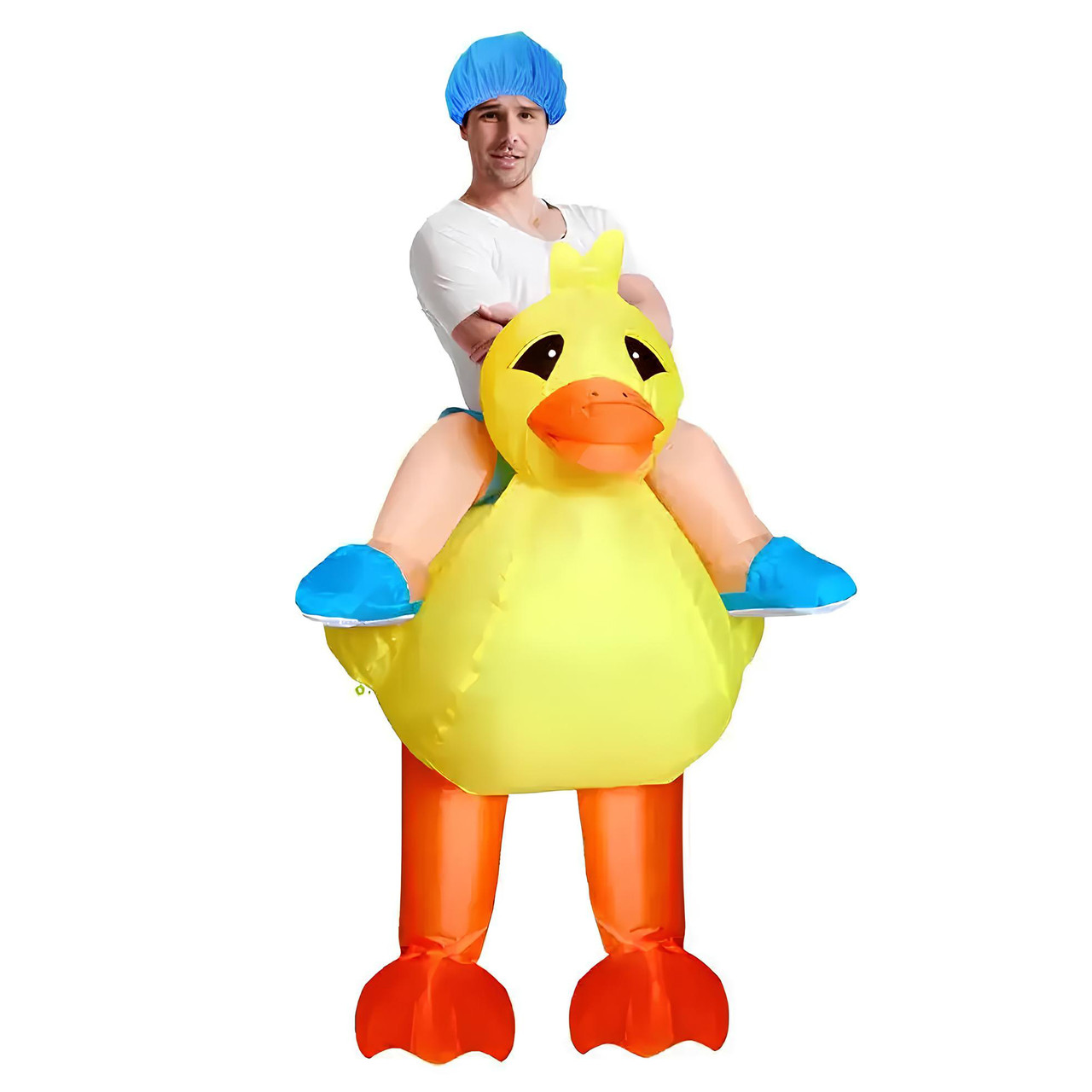 Надувний костюм Качки RESTEQ - універсальний карнавальний костюм для дорослих (зріст 160-200 см), кумедний маскарадний костюм із, фото 1