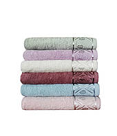 Рушник зиг-заг-квітка блакитна Phillipus 70x140 см