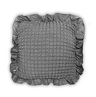 Декоративна подушка 45х45 см Сіра 28 Love You