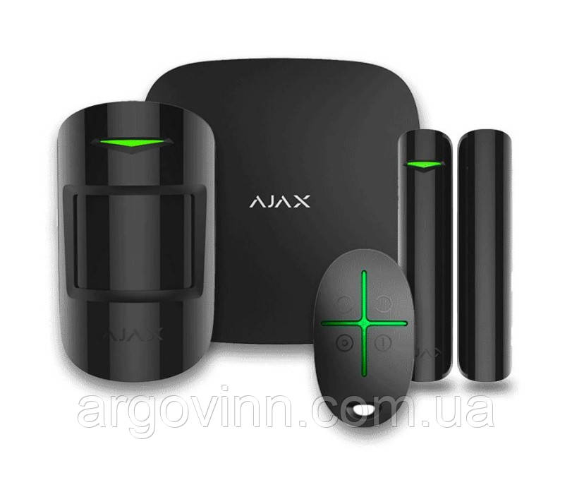 Комплект бездротової сигналізації Ajax StarterKit 2 чорний, фото 1