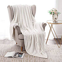 Плед Wellsoft-смужка крем HomeBrand 200 x 230 см