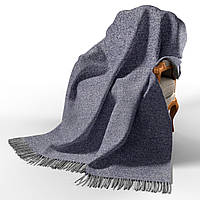 Плед вовняний дим П2 синій Love You 140 x 200 см