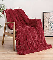 Плед Травка 210х230 вишня HomeBrand