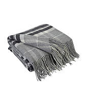 Плед Кашеміровий клітина св.сірий-т.сірий Love You 140 x 200 см