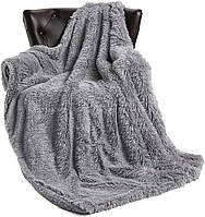 Плед Травка 210х230 сірий HomeBrand