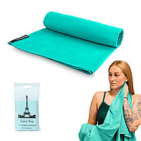 Спортивний рушник Love You з мікрофібри Тіфані 50х90