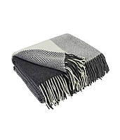 Плед Мериносовий Клітка біл-св.сір-тем.сір Love You 140 x 200 см