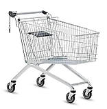 Б/В Покупецький візок WANZL EL 75 л (Німеччина) — міцна торгова візка із зеленою ручкою для магазину та супермаркету, фото 3