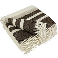 Плед з екологічної вовни білий-айворі Love You 140 x 220 см