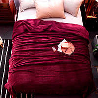 Плед-покривало смужка бордо Love You 200 x 230 см