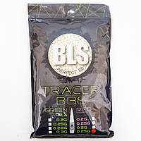 Кульки для страйкболу BLS 0.25 1кг трасерні - 4000 шт (зелені)