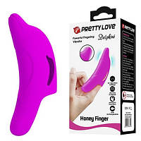 Вібронасадка на палець Pretty Love Delphini Fingering Vibrator Purple