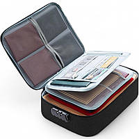 Сумка-органайзер для документів з кодовим замком чорна LoveYouHome