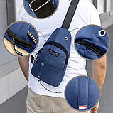 Чоловіча компактна сумка через плече слінг плечовий барсетка, фото 6