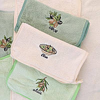 Набір кухонних рушників 4 шт 24x48 см Олива HomeBrand