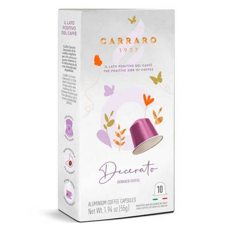 Кава в капсулах Carraro Decerato, 10 капсул алюмінієвих Nespresso, фото 1