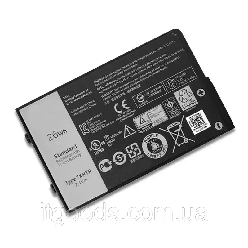 Батарея для ноутбука Dell J7HTX 7.6V 3500mAh Latitude 7202 7212 7220 Rugged Tablet FH8RW J7HTX J82G5 451-BCDH
