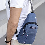 Чоловіча компактна сумка через плече слінг плечовий барсетка, фото 5