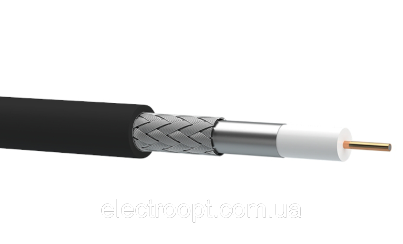 Коаксіальний телевізійний кабель F690BV Black Одескабель (Бухта 305м)